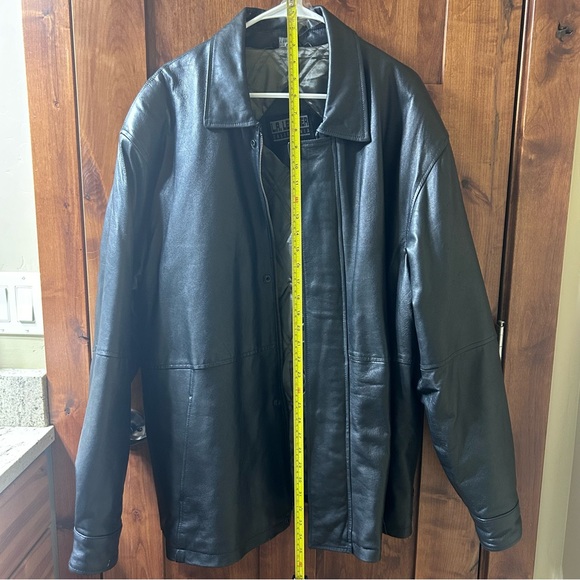 California L. A. Leather 20849 Vintage Black Soft Mid Length Jacket Size XL - Picture 4 of 16